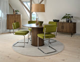 Luxor Eetkamerstoel - Set van 4 - Groen Ribstof - Eetkamerstoelen - Rebellenclub