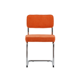 Luxor Eetkamerstoel - Set van 4 - Oranje Ribstof - Eetkamerstoelen - Rebellenclub