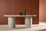 Mahigan Eetkamertafel - 200 x 100 cm - Beige - Eetkamertafels - Rebellenclub