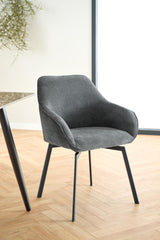 Morrey Eetkamerstoel - Set Van 2 - Antraciet - Eetkamerstoelen - Rebellenclub