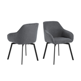 Morrey Eetkamerstoel - Set Van 2 - Antraciet - Eetkamerstoelen - Rebellenclub