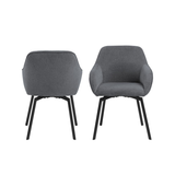 Morrey Eetkamerstoel - Set Van 2 - Antraciet - Eetkamerstoelen - Rebellenclub