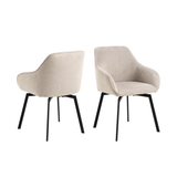 Morrey Eetkamerstoel - Set Van 2 - Beige - Eetkamerstoelen - Rebellenclub