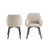 Morrey Eetkamerstoel - Set Van 2 - Beige - Eetkamerstoelen - Rebellenclub