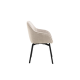 Morrey Eetkamerstoel - Set Van 2 - Beige - Eetkamerstoelen - Rebellenclub