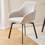 Morrey Eetkamerstoel - Set Van 2 - Beige - Eetkamerstoelen - Rebellenclub