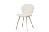 Nesna Eetkamerstoel - Set van 2 - Beige met beige poten - Eetkamerstoelen - Rebellenclub