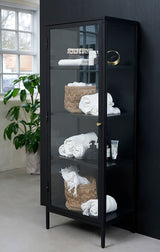 Nimbin Vitrinekast - 160 x 58 cm - Zwart - Vitrinekasten - Rebellenclub