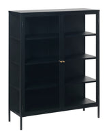 Nimbin Vitrinekast - 140 x 110 cm - Zwart - Vitrinekasten - Rebellenclub