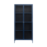 Omeo Vitrinekast - 190 x 90 cm - Blauw - Vitrinekasten - Rebellenclub