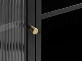 Omeo Vitrinekast - 140 x 111 cm - Zwart - Vitrinekasten - Rebellenclub