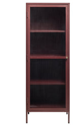 Omeo Vitrinekast - 160 x 58 cm - Bordeauxrood - Vitrinekasten - Rebellenclub