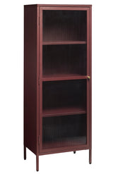 Omeo Vitrinekast - 160 x 58 cm - Bordeauxrood - Vitrinekasten - Rebellenclub