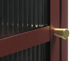 Omeo Vitrinekast - 160 x 58 cm - Bordeauxrood - Vitrinekasten - Rebellenclub