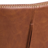 Pescara Eetkamerstoel - Bruin Letherlook met Mat Zwart Frame - Eetkamerstoelen - Rebellenclub