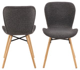 Pescara Eetkamerstoel - Set van 2 - Antraciet Bloucé - Eetkamerstoelen - Rebellenclub