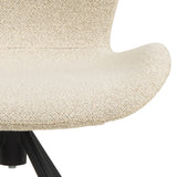 Pescara Eetkamerstoel - Set van 2 - Beige Bouclé met Mat Zwart Frame - Eetkamerstoelen - Rebellenclub