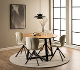 Pescara Eetkamerstoel - Set van 2 - Beige Bouclé met Mat Zwart Frame - Eetkamerstoelen - Rebellenclub