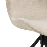 Pescara Eetkamerstoel - Set van 2 - Beige met mat zwart frame - Eetkamerstoelen - Rebellenclub