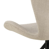 Pescara Eetkamerstoel - Set van 2 - Beige met mat zwart frame - Eetkamerstoelen - Rebellenclub