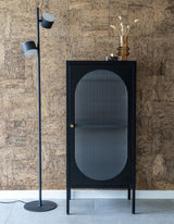 Randers Vitrinekast - 110 x 50 cm - Zwart - Vitrinekasten - Rebellenclub