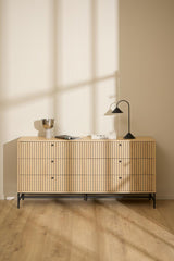 Risley Ladekast - 158 x 80 cm - Licht Eiken - Dressoirs - Rebellenclub