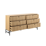 Risley Ladekast - 158 x 80 cm - Licht Eiken - Dressoirs - Rebellenclub
