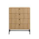 Risley Ladekast - 81 x 100 cm - Licht Eiken - Dressoirs - Rebellenclub