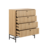 Risley Ladekast - 81 x 100 cm - Licht Eiken - Dressoirs - Rebellenclub