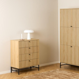 Risley Ladekast - 81 x 100 cm - Licht Eiken - Dressoirs - Rebellenclub