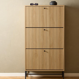 Risley Schoenenkast - 72 x 140 cm - Licht Eiken - Schoenenkast - Rebellenclub