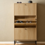 Risley Schoenenkast - 72 x 140 cm - Licht Eiken - Schoenenkast - Rebellenclub