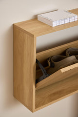 Risley Schoenenkast - 72 x 43 cm - Licht Eiken - Schoenenkast - Rebellenclub