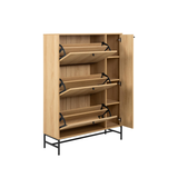 Risley Schoenenkast - 99 x 140 cm - Licht Eiken - Schoenenkast - Rebellenclub