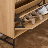 Risley Schoenenkast - 99 x 140 cm - Licht Eiken - Schoenenkast - Rebellenclub