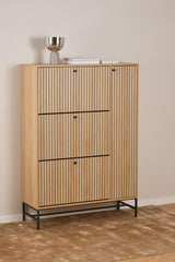 Risley Schoenenkast - 99 x 140 cm - Licht Eiken - Schoenenkast - Rebellenclub