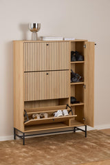 Risley Schoenenkast - 99 x 140 cm - Licht Eiken - Schoenenkast - Rebellenclub