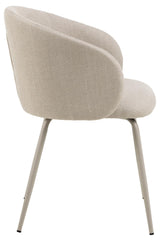 Rylin Eetkamerstoel - Set van 2 - Beige met beige frame - Eetkamerstoelen - Rebellenclub