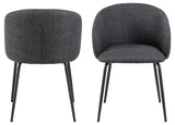 Rylin Eetkamerstoel - Set van 2 - Donker Grijs - Eetkamerstoelen - Rebellenclub