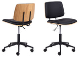 Salaman Bureaustoel - Zwart Leatherlook - Bureaustoelen - Rebellenclub