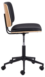 Salaman Bureaustoel - Zwart Leatherlook - Bureaustoelen - Rebellenclub
