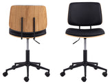 Salaman Bureaustoel - Zwart Leatherlook - Bureaustoelen - Rebellenclub