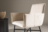 Sesto Eetkamerstoel - Beige Velours - Eetkamerstoelen - Rebellenclub