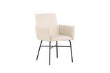 Sesto Eetkamerstoel - Beige Velours - Eetkamerstoelen - Rebellenclub