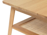Yass Salontafel - 120 x 60 cm - Eiken met Rattan - Salontafels - Rebellenclub