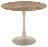 Alva Eetkamertafel - ø90 cm - Marmerlook