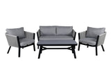 Amary Loungeset - Zwart - Loungesets - Rebellenclub
