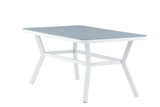 Amary Tuintafel - 160 x 90cm - Wit - Rechthoekige Eetkamertafels - Rebellenclub