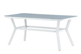 Amary Tuintafel - 160 x 90cm - Wit - Rechthoekige Eetkamertafels - Rebellenclub