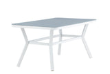 Amary Tuintafel - 160 x 90cm - Wit - Rechthoekige Eetkamertafels - Rebellenclub